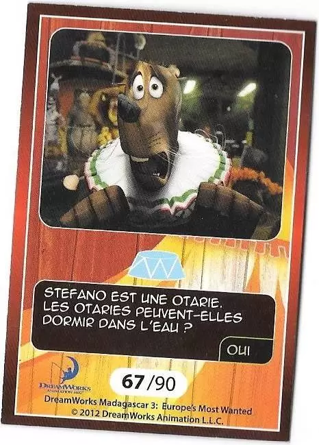 Le Collector Madagascar 3 (CORA / Match) - STEFANO - Question 4