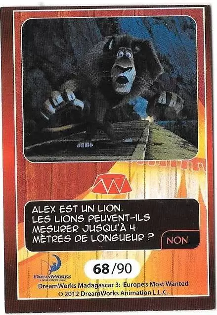 Le Collector Madagascar 3 (CORA / Match) - ALEX - Question 2