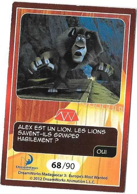 Le Collector Madagascar 3 (CORA / Match) - ALEX- Question 3