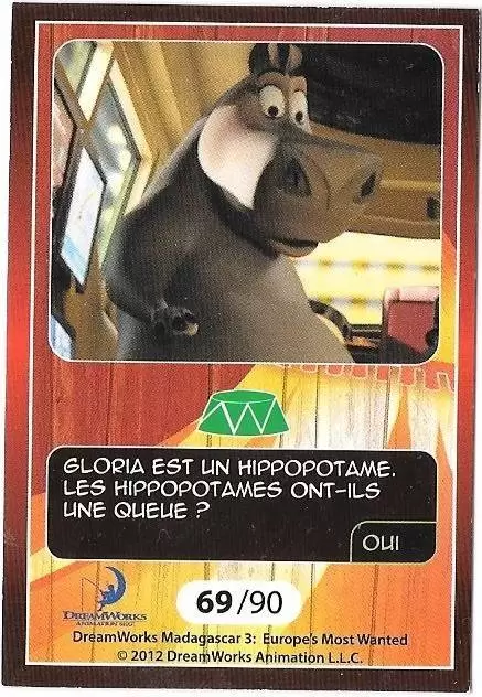 Le Collector Madagascar 3 (CORA / Match) - GLORIA- Question 1