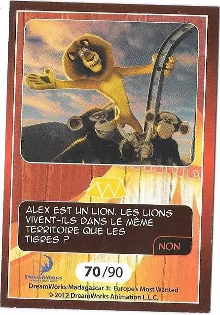Le Collector Madagascar 3 (CORA / Match) - ALEX - Question 3