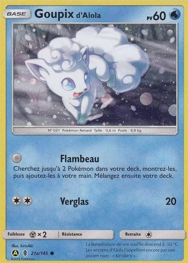 Cartes Pokémon Alternatives - Goupix d\'Alola Holographique