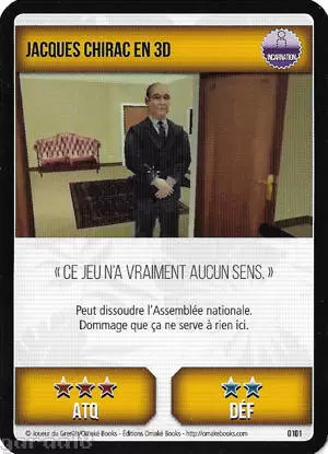 Joueur du grenier - Trading Card Game - Jacques Chirac en 3D