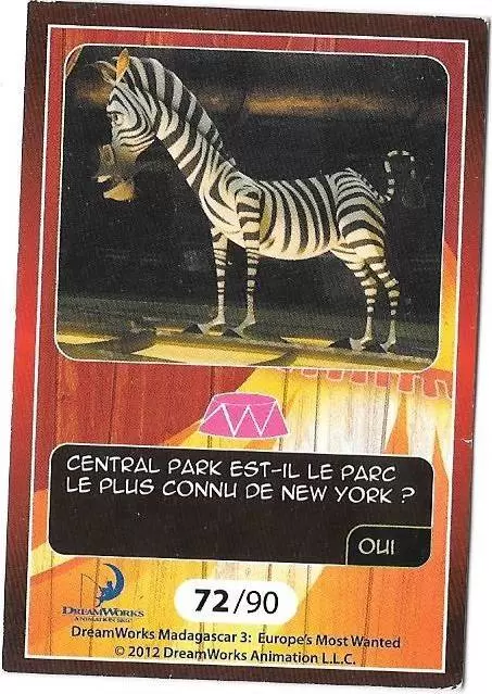 Le Collector Madagascar 3 (CORA / Match) - MARTY - Question 1