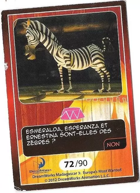 Le Collector Madagascar 3 (CORA / Match) - MARTY - Question 2