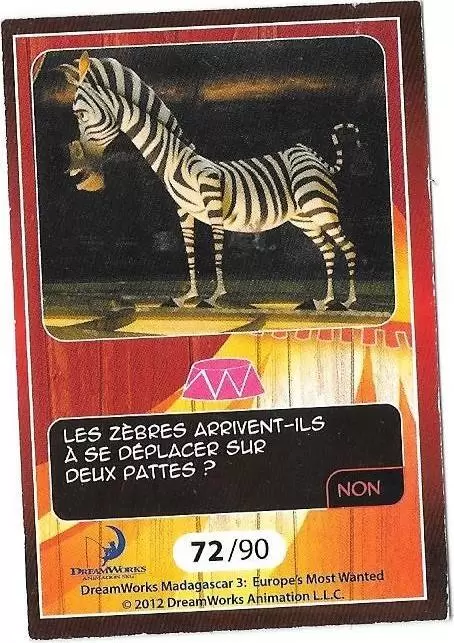 Le Collector Madagascar 3 (CORA / Match) - MARTY - Question 4