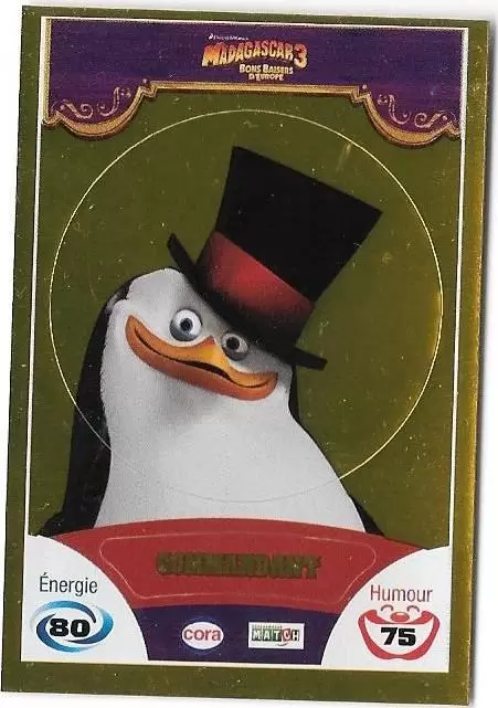 Le Collector Madagascar 3 (CORA / Match) - COMMANDANT -Carte Or  - Codée