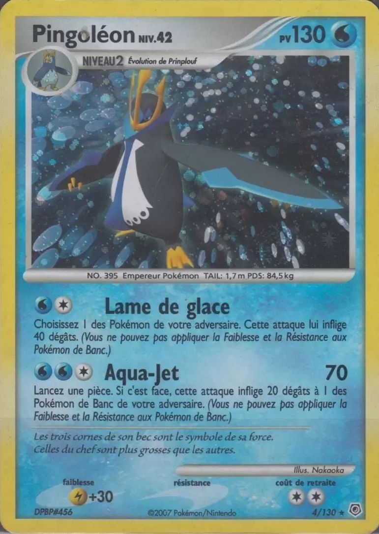 Pokémon Série Diamant et Perle - Pingoléon holographique