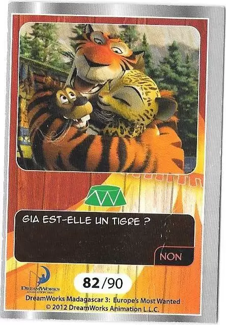 Le Collector Madagascar 3 (CORA / Match) - CIRQUE ZARACOZA - Carte Argent  - Question 1