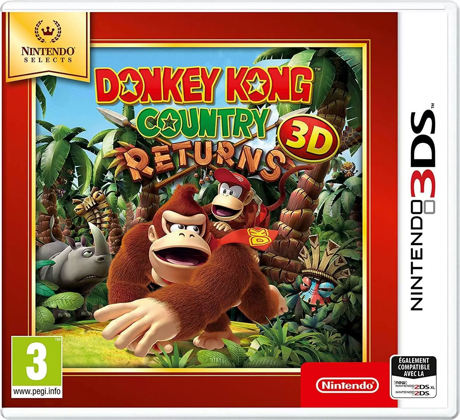 Jeux Nintendo 2DS / 3DS - Donkey Kong Country Returns (Nintendo Selects)