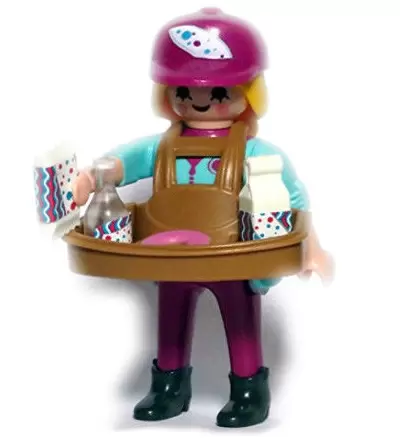 Playmobil Figures : Série 14 - Vendeuse Snack