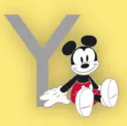 Mickey Alphabet (Disneyland Paris) - Disneyland Paris Pin\'s letter Y Mickey Mouse