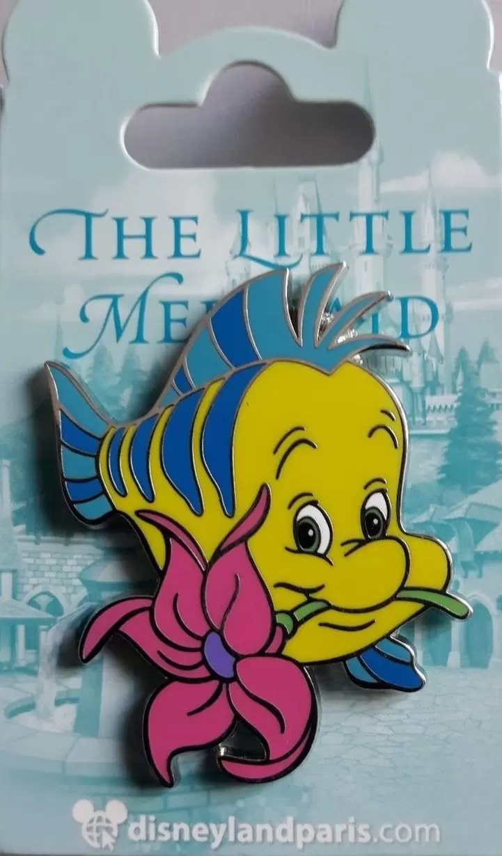 Disney Pins Open Edition - DLP - Flounder with Flower