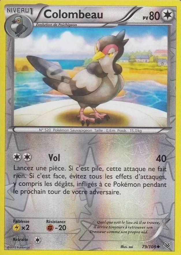 Pokémon XY Ciel rugissant - Colombeau Reverse