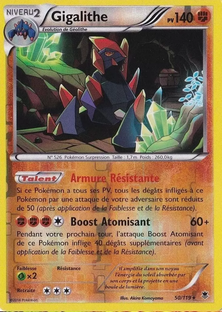 Pokémon XY Vigueur Spectrale - Gigalithe Reverse