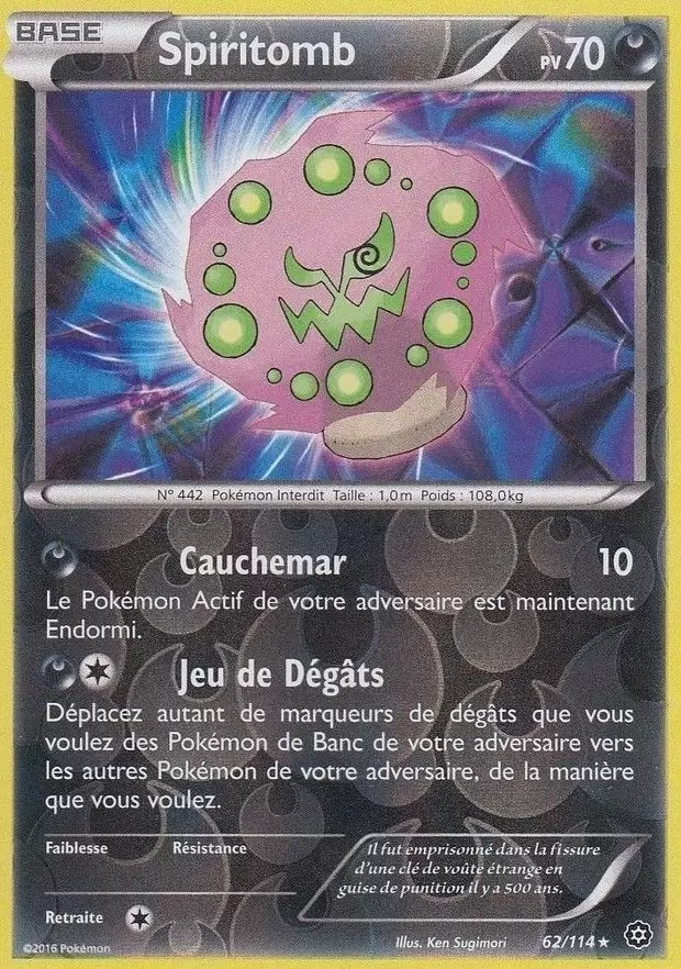 Pokémon XY Offensive Vapeur - Spiritomb Reverse