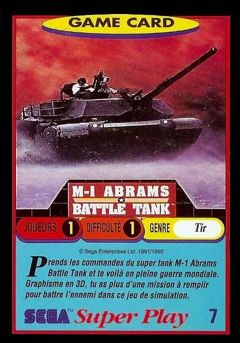 Sega Super Play - Abrams Battle Tank