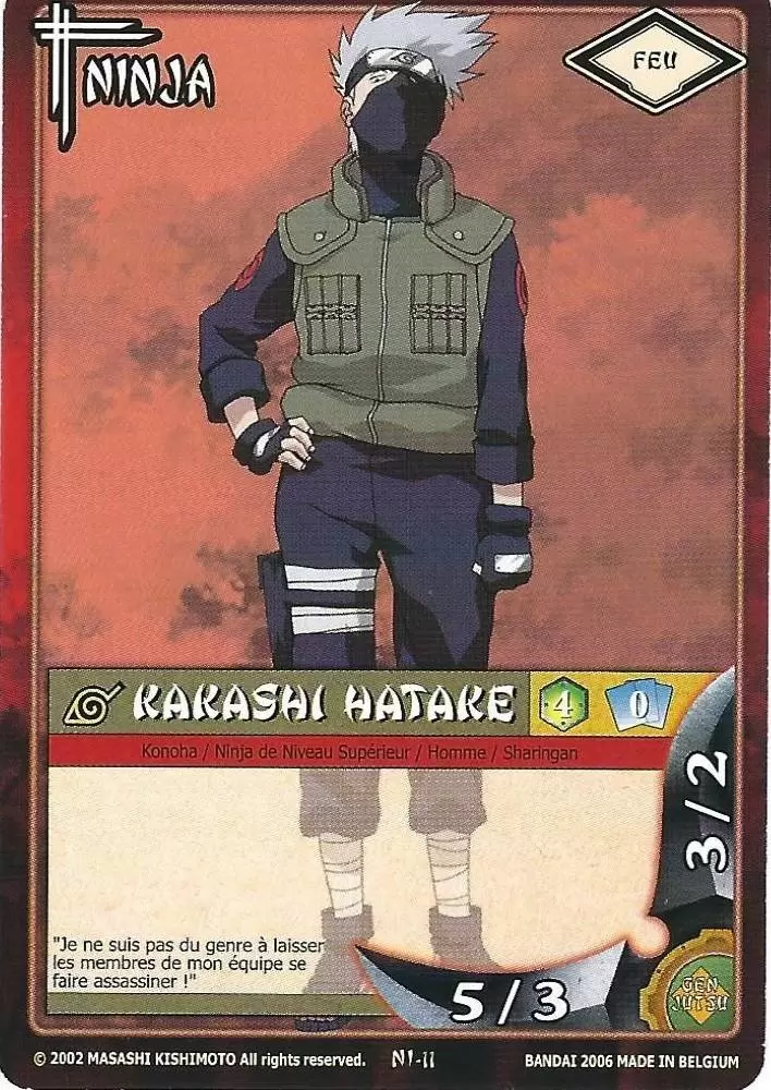 Cartes Naruto Série 01 - Kakashi Hatake