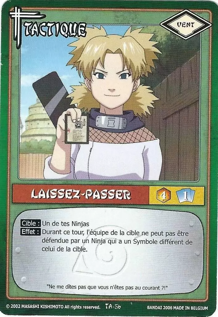 Cartes Naruto Série 01 - Laissez-passer