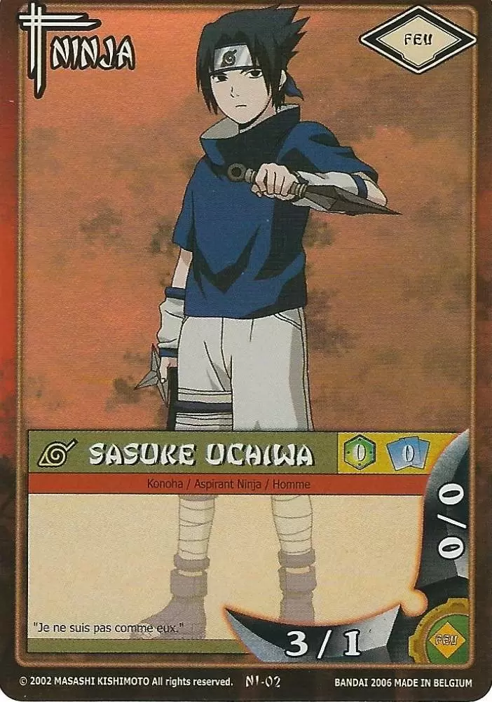 Cartes Naruto Série 01 - Sakuke Uchiwa