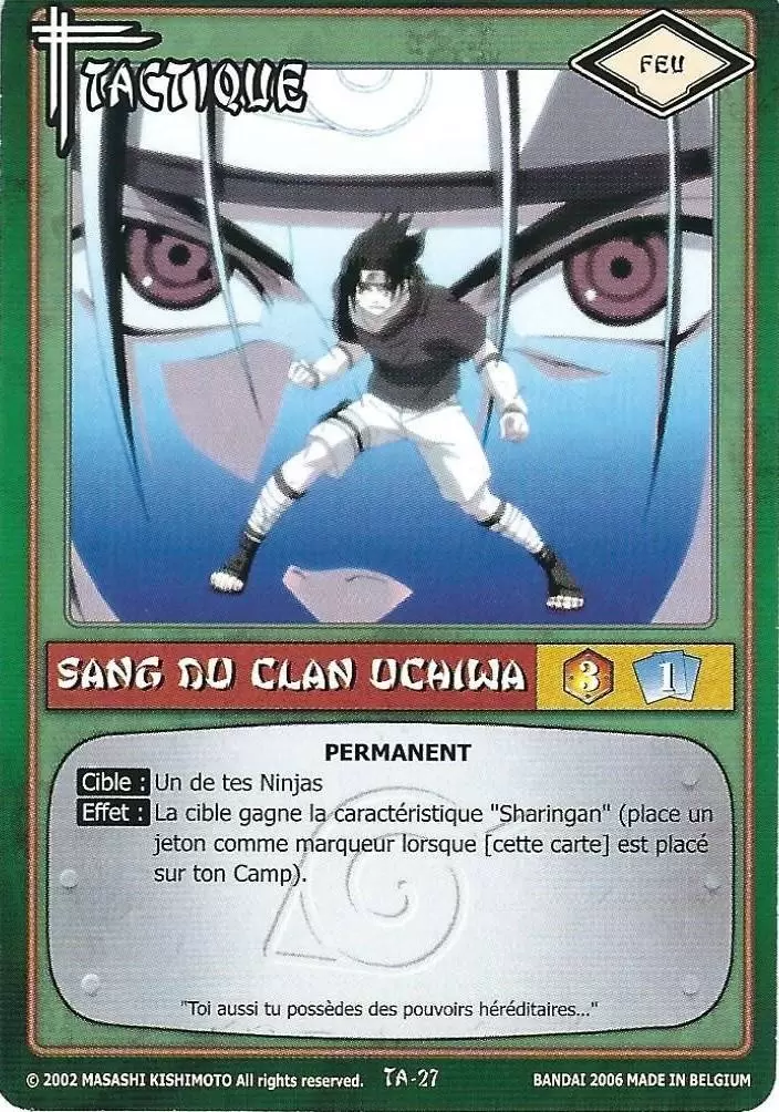 Cartes Naruto Série 01 - Sang du Clan Uchiwa