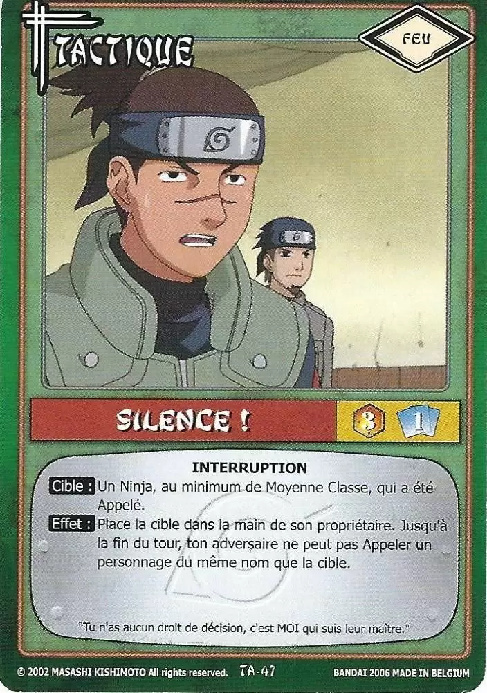 Cartes Naruto Série 01 - Silence !
