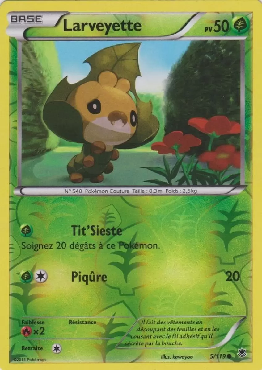 Pokémon XY Vigueur Spectrale - Larveyette Reverse