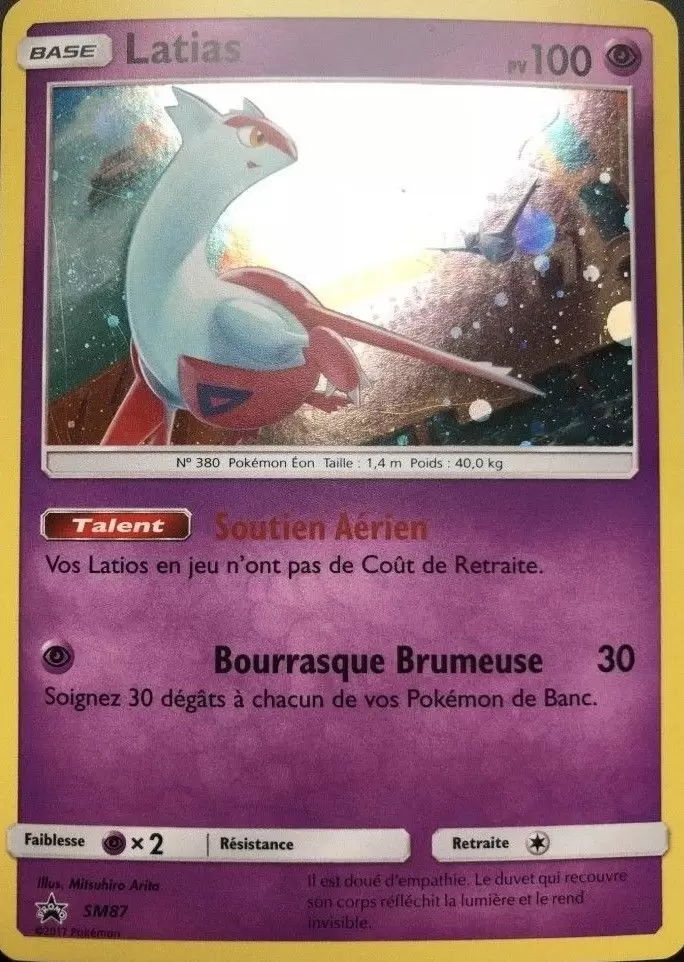 Cartes Promo Black Star Soleil et Lune - Latias