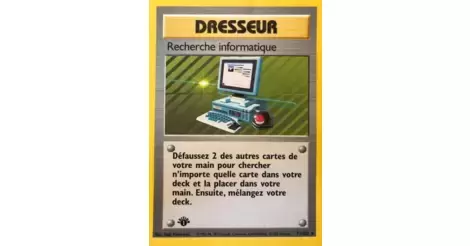 Carte Pokemon RECHERCHE INFORMATIQUE 71/102 Rare Set de Base Wizard FR NEUF 
