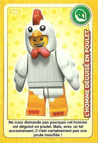 Cartes Lego Auchan : Crée ton Monde - L\'Homme déguisé en Poulet