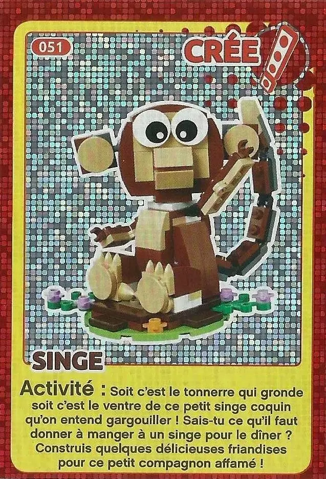 Cartes Lego Auchan : Crée ton Monde - Singe