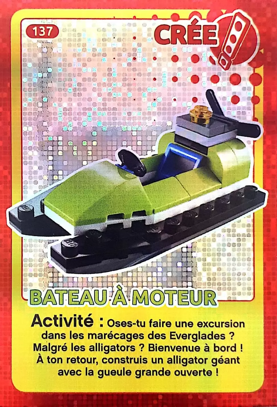 Cartes Lego Auchan : Crée ton Monde - Bateau à Moteur