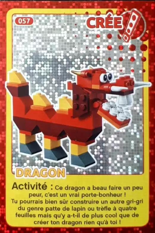 Cartes Lego Auchan : Crée ton Monde - Dragon