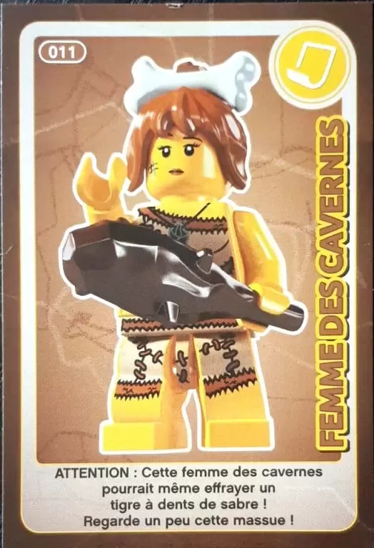 Cartes Lego Auchan : Crée ton Monde - Femme des cavernes