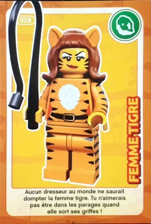 Cartes Lego Auchan : Crée ton Monde - Femme Tigre