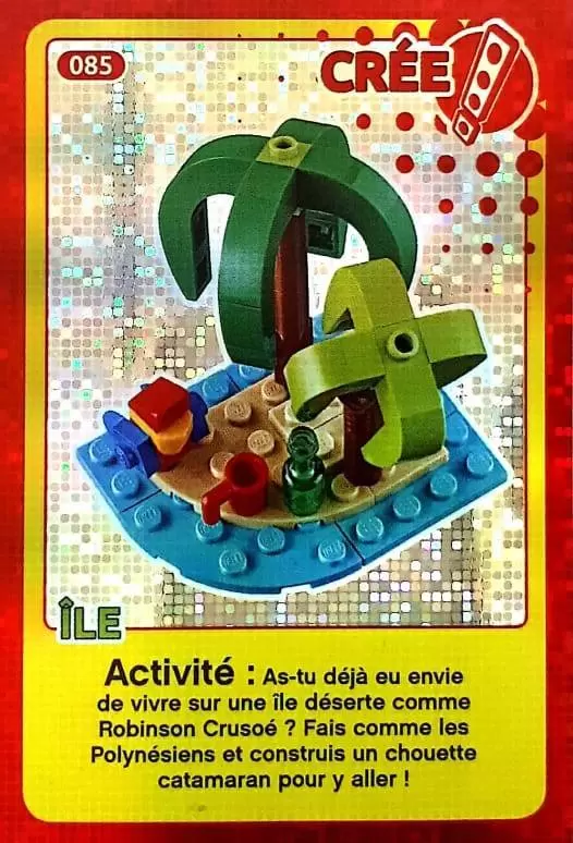 Cartes Lego Auchan : Crée ton Monde - Île