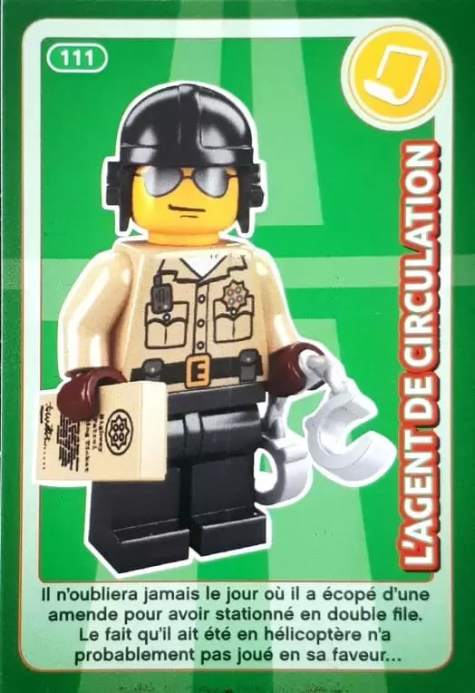 Cartes Lego Auchan : Crée ton Monde - L\'Agent de Circulation
