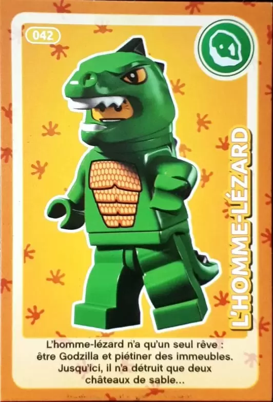 Cartes Lego Auchan : Crée ton Monde - L\'homme Lézard