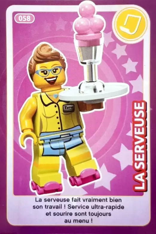 Cartes Lego Auchan : Crée ton Monde - La Serveuse