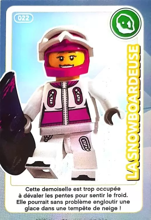 Cartes Lego Auchan : Crée ton Monde - La Snowboardeuse