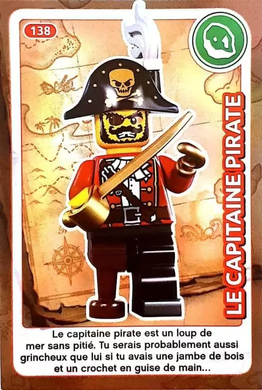Cartes Lego Auchan : Crée ton Monde - Le Capitaine Pirate