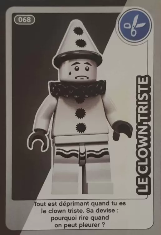Cartes Lego Auchan : Crée ton Monde - Le Clown Triste