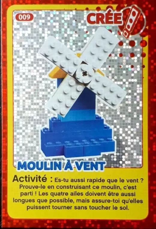 Cartes Lego Auchan : Crée ton Monde - Moulin à vent