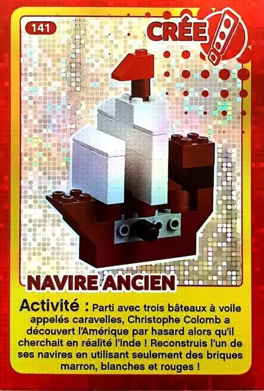 Cartes Lego Auchan : Crée ton Monde - Navire Ancien