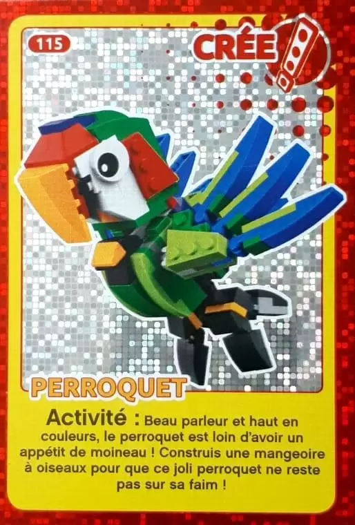 Cartes Lego Auchan : Crée ton Monde - Perroquet