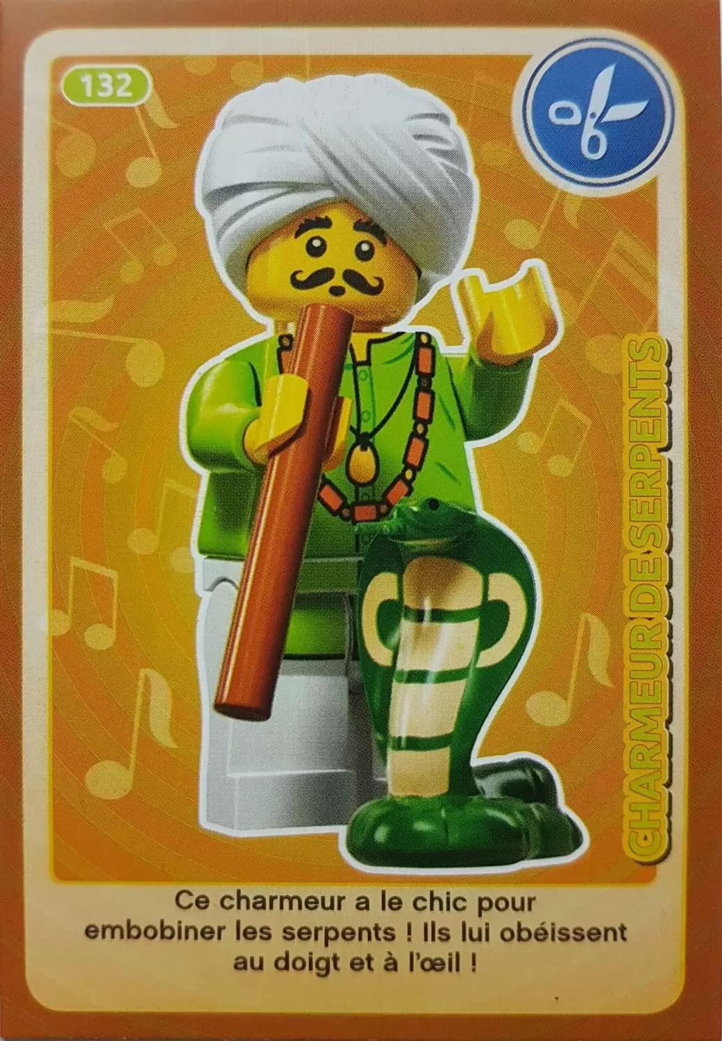 Cartes Lego Auchan : Crée ton Monde - Charmeur de Serpents