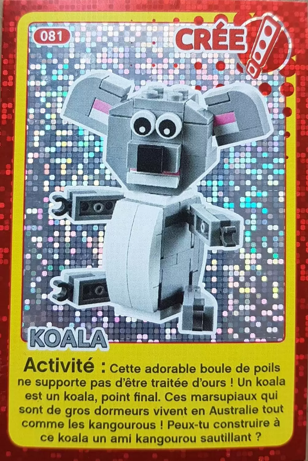 Cartes Lego Auchan : Crée ton Monde - Koala