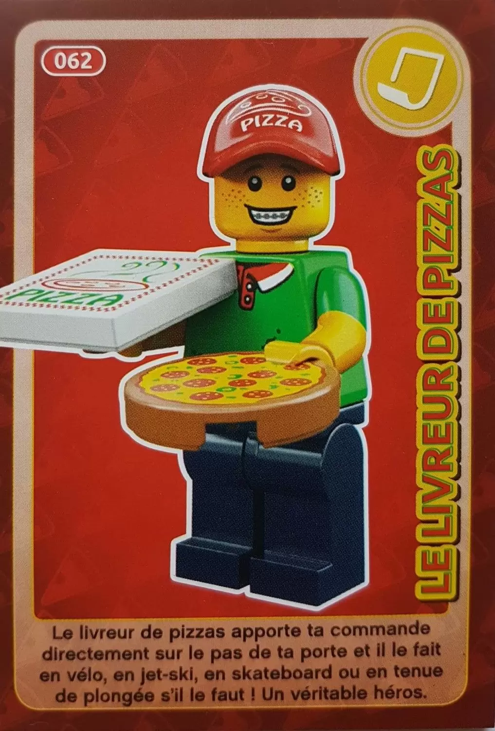 Cartes Lego Auchan : Crée ton Monde - Le Livreur de Pizzas
