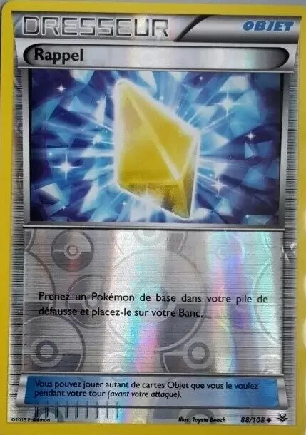 Pokémon XY Ciel rugissant - Rappel Reverse