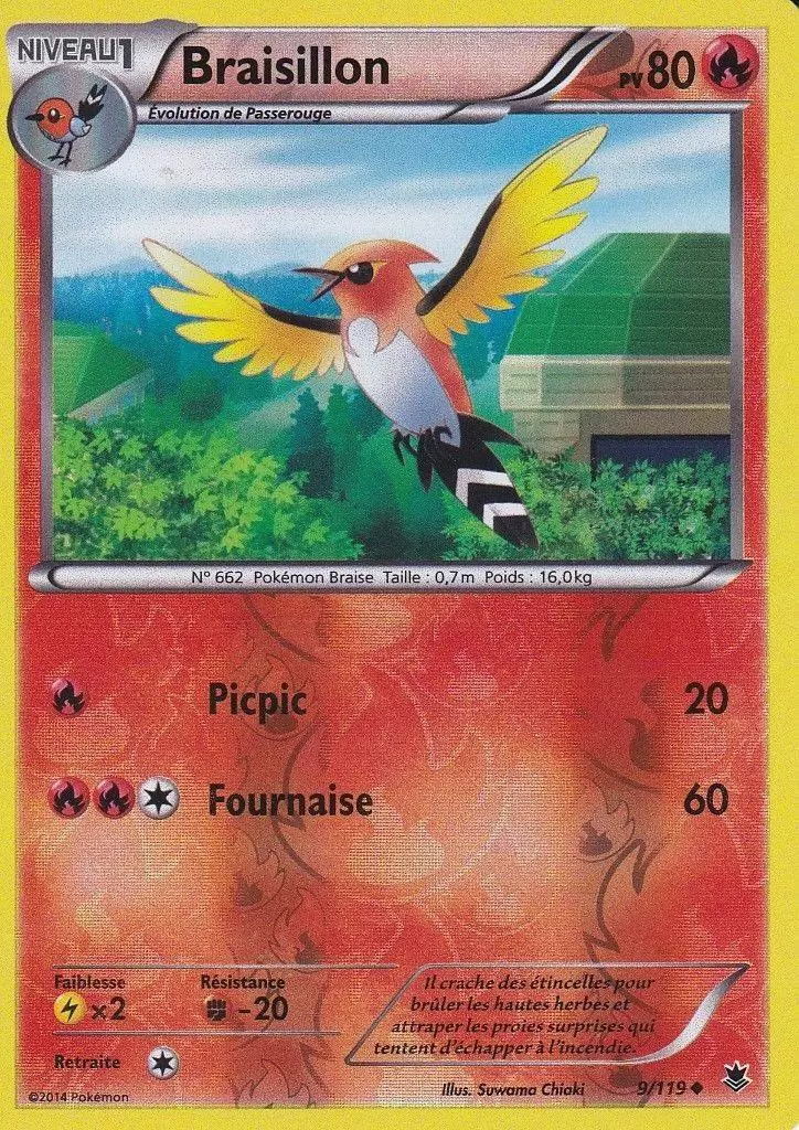 Pokémon XY Vigueur Spectrale - Braisillon Reverse
